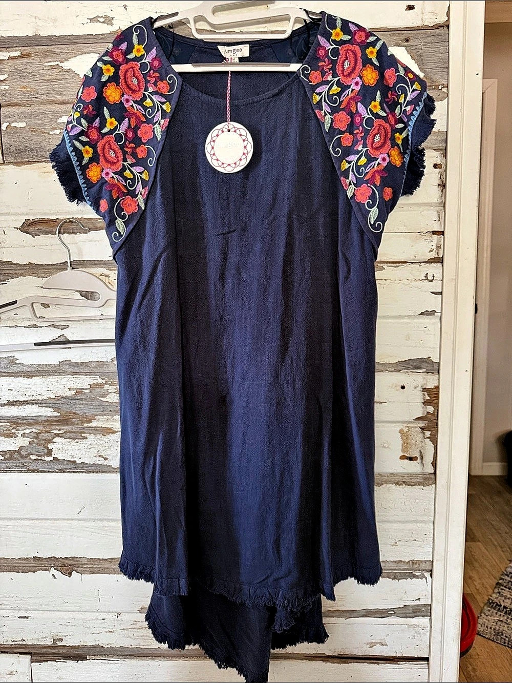 Umgee Floral Maxi Dress in Blue Size Medium NWT(89